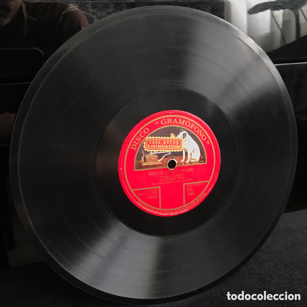 Discos de pizarra: Miguel Fleta - E Lucevan Le Stelle / La Donna E Mobile - Foto 3