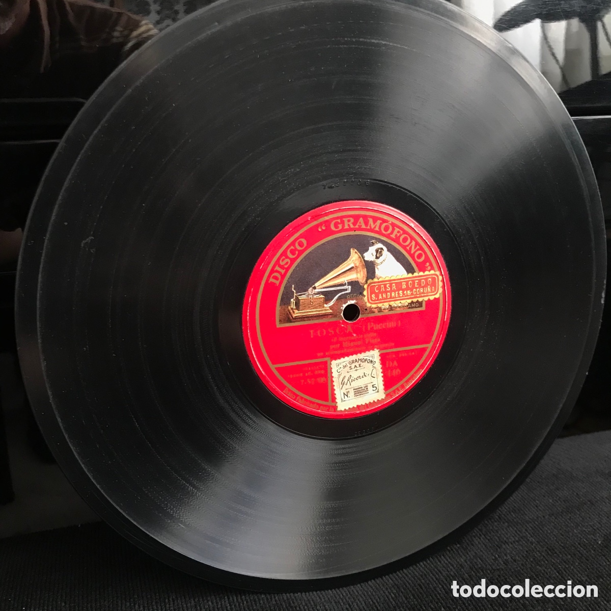 Discos de pizarra: Miguel Fleta - E Lucevan Le Stelle / La Donna E Mobile - Foto 4