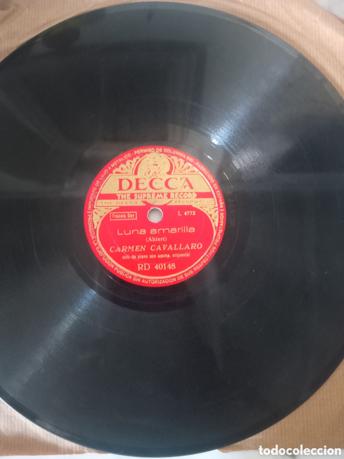 Discos de pizarra: Disco pizarra Decca 40148 - Foto 3