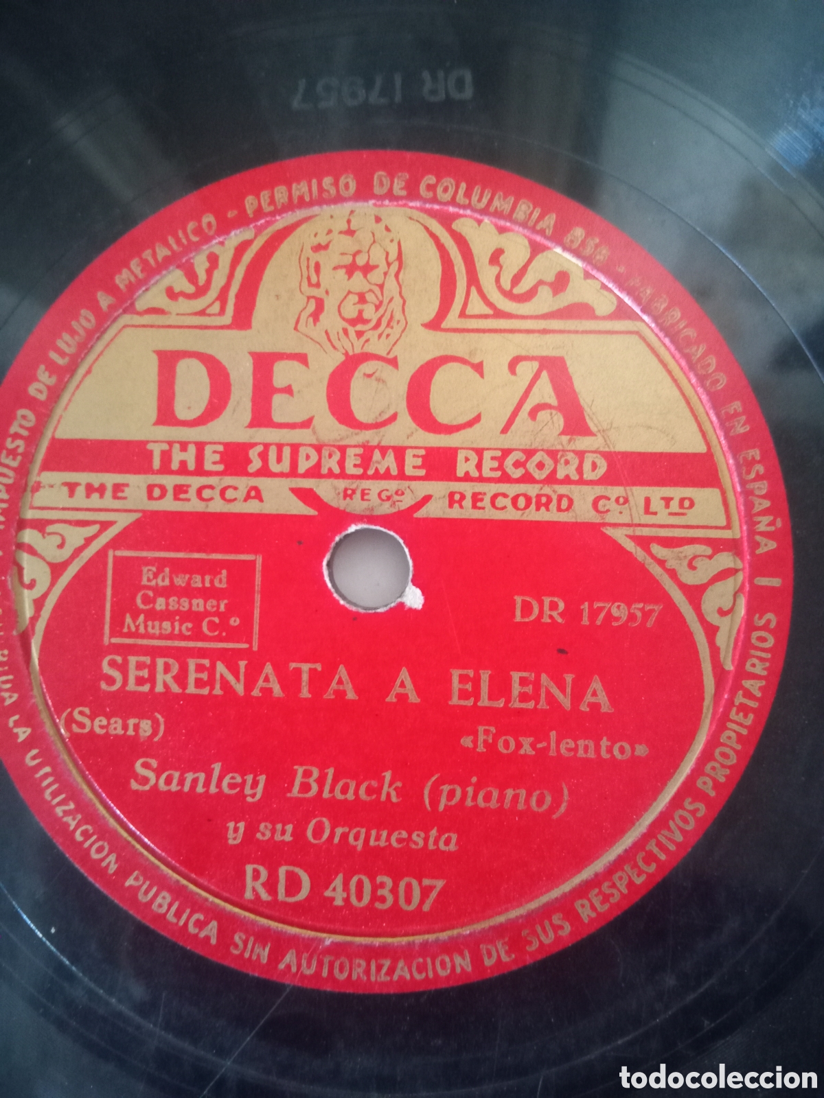 Discos de pizarra: Disco pizarra Decca 40307 - Foto 2