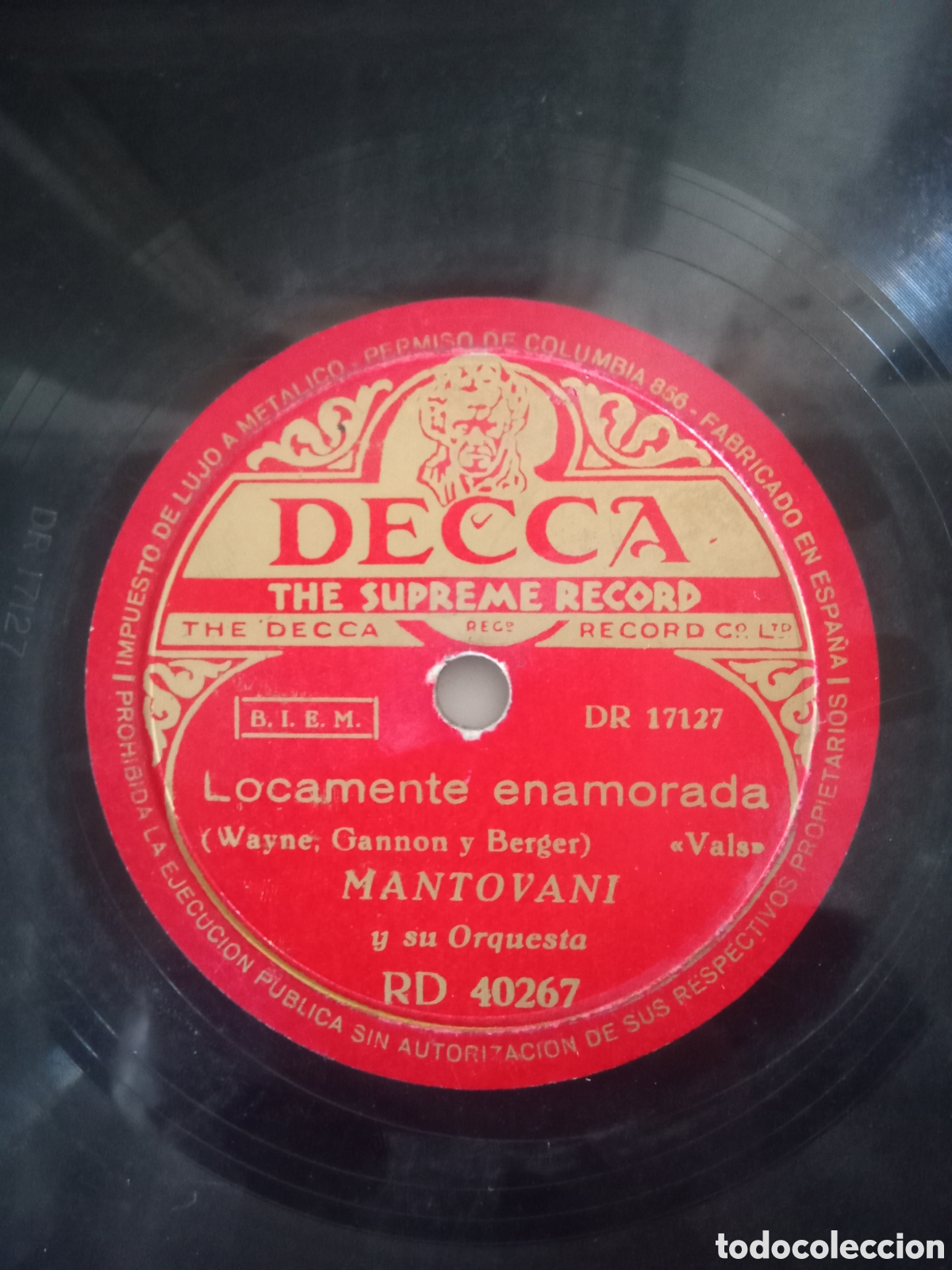 Discos de pizarra: Disco de pizarra Decca 40267 - Foto 2