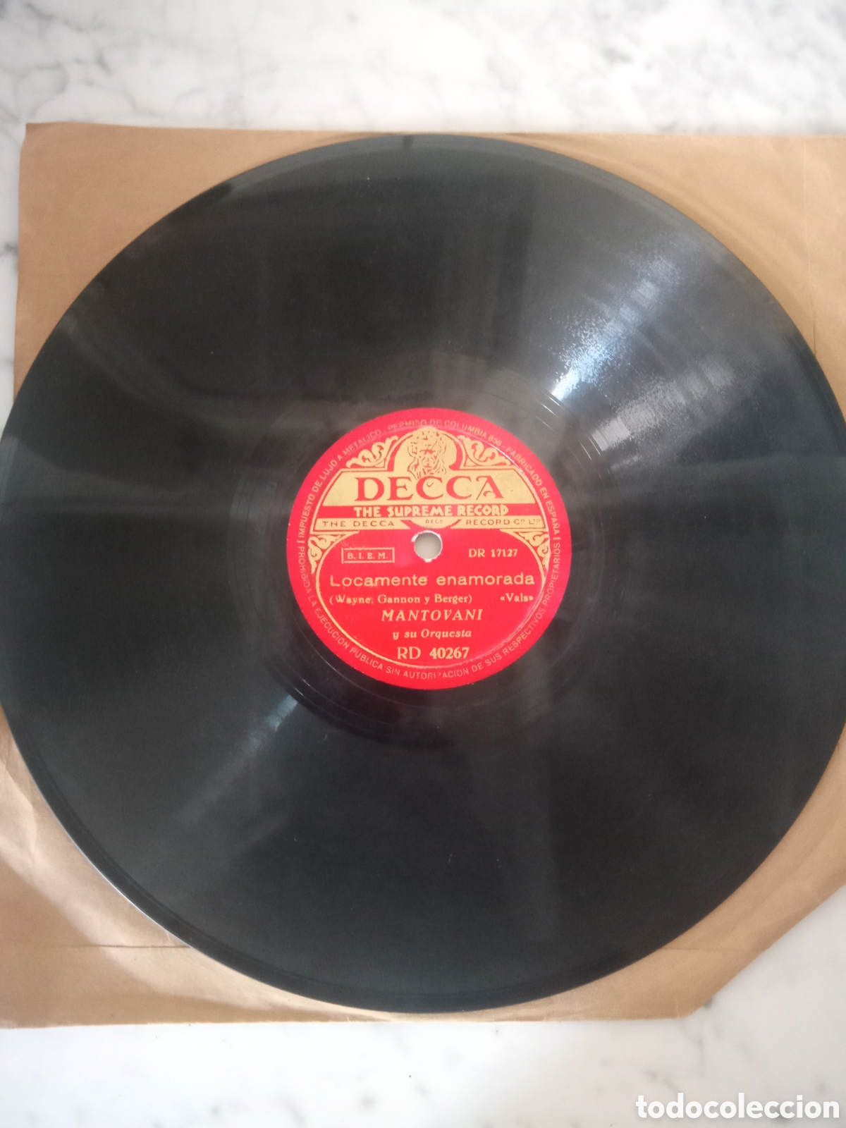 Discos de pizarra: Disco de pizarra Decca 40267 - Foto 3