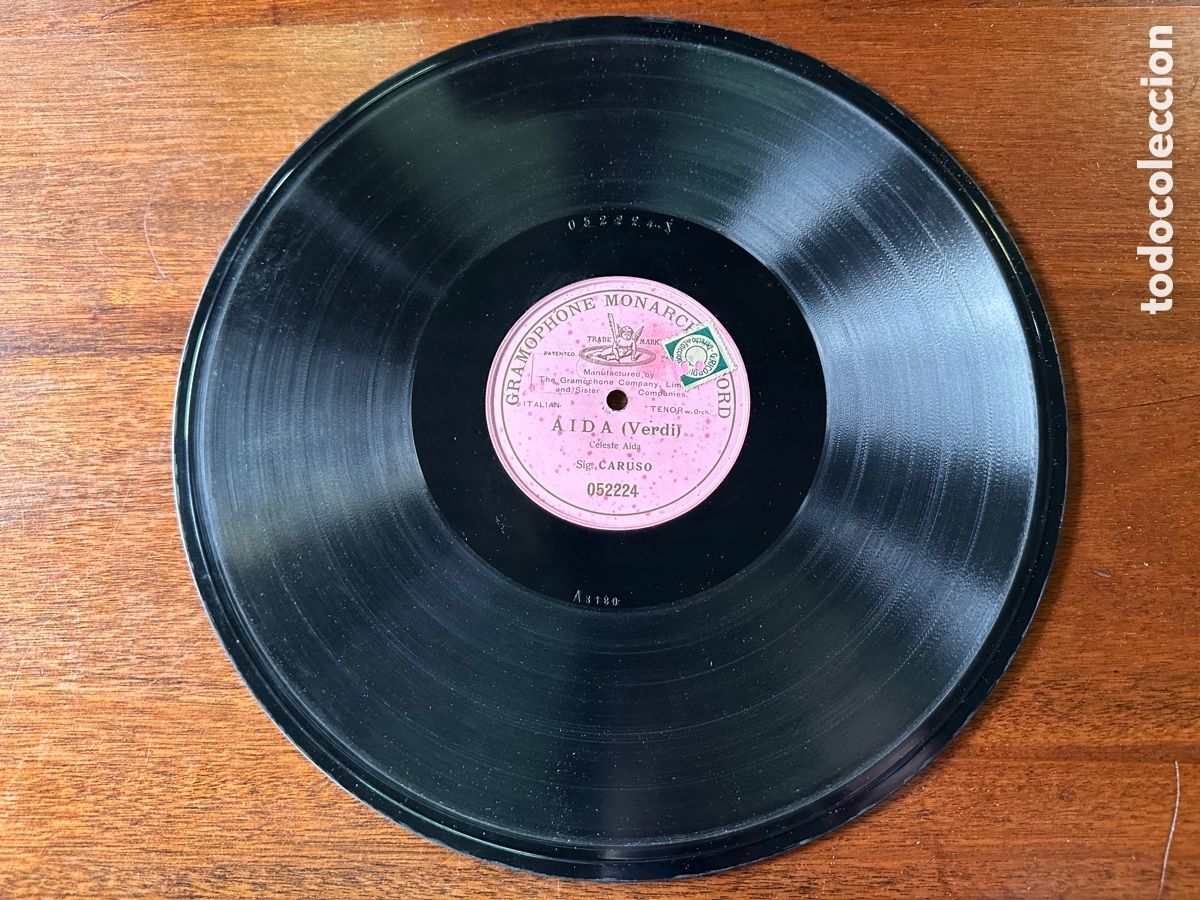 Discos de pizarra: AIDA ( VERDI ) CELESTE / CARUSO - MONOFACIAL - Foto 5