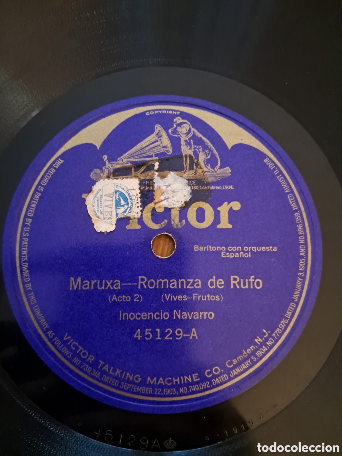 Discos de pizarra: Inocencio Navarro &rdquo;Maruxa&rdquo; - Foto 1