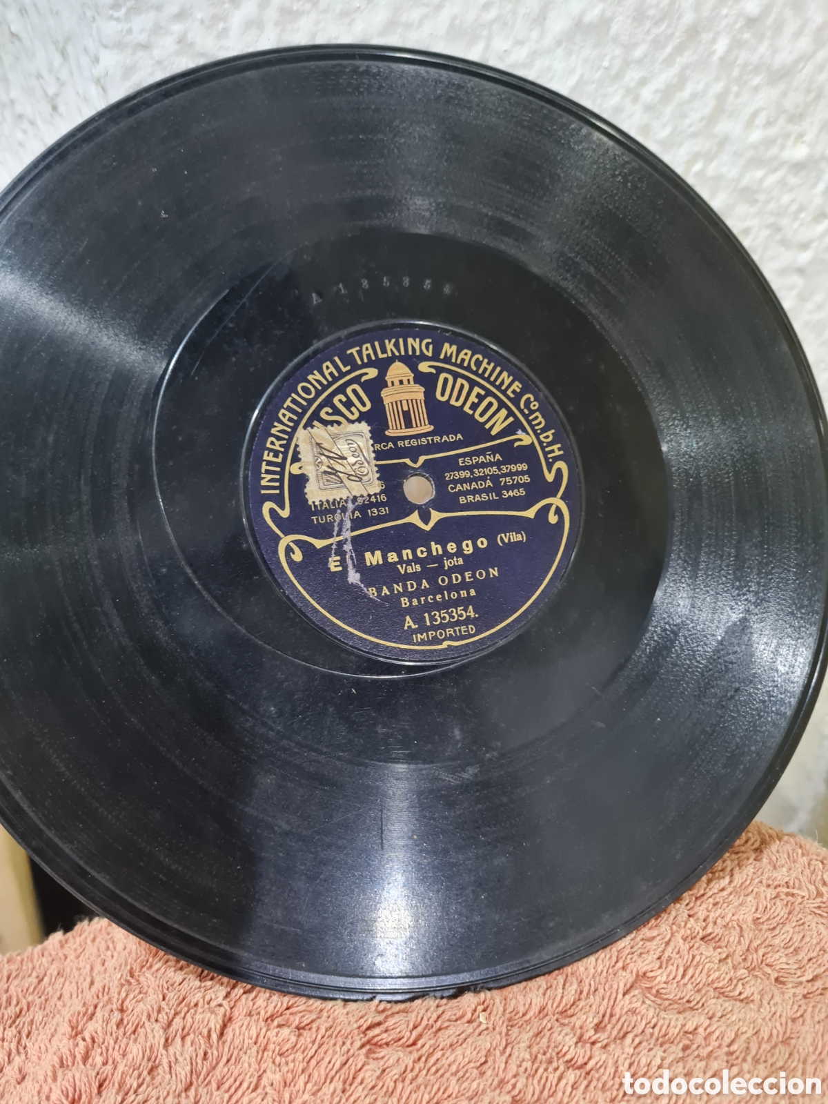 Discos de pizarra: Disco de pizarra el manchego (vals jota) - Foto 1