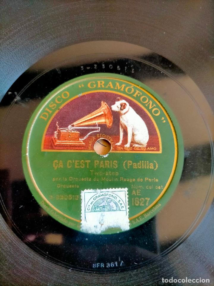 Discos de pizarra: Disco de pizarra antiguo gram&oacute;fono &ccedil;a cest paris padilla two step inch allah - Foto 2