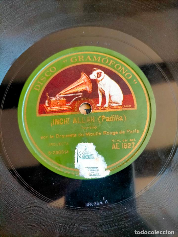 Discos de pizarra: Disco de pizarra antiguo gram&oacute;fono &ccedil;a cest paris padilla two step inch allah - Foto 4