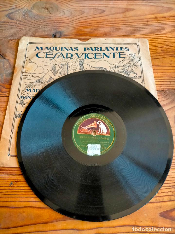 Discos de pizarra: Disco de pizarra antiguo gram&oacute;fono &ccedil;a cest paris padilla two step inch allah - Foto 1