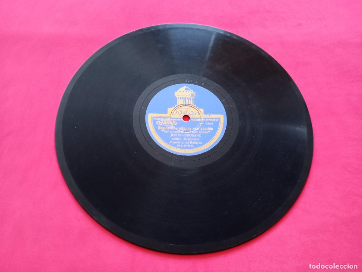 Discos de pizarra: DISCO DE PIZARRA. JES&Uacute;S PEROSANZ. FANDANGO ALOSNERO / SEGUIDILLAS GITANAS. ODEON - Foto 3