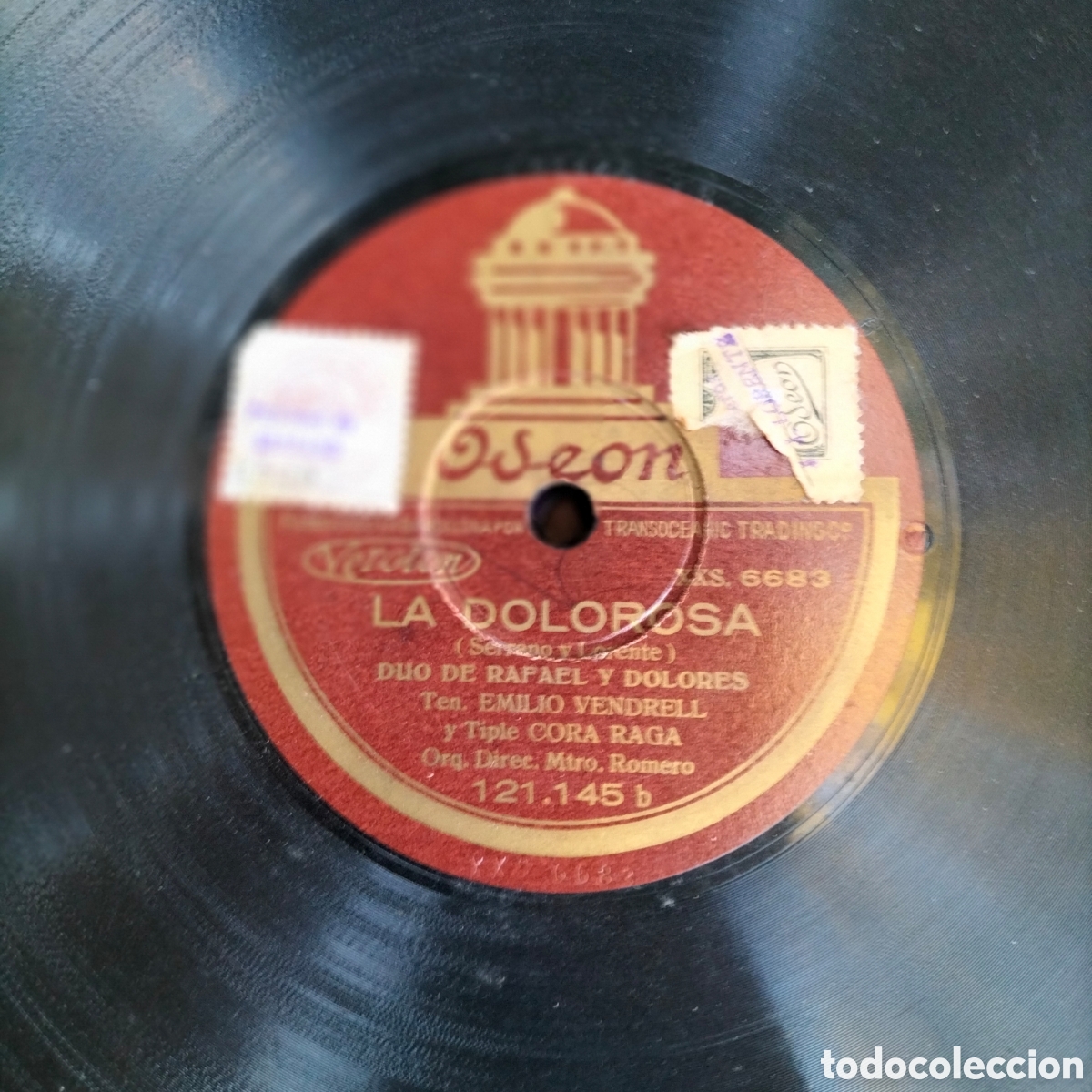 Discos de pizarra: DISCO DE PIZARRA - LA DOLOROSA - PARA GRAMOLA - ODEON - Foto 1