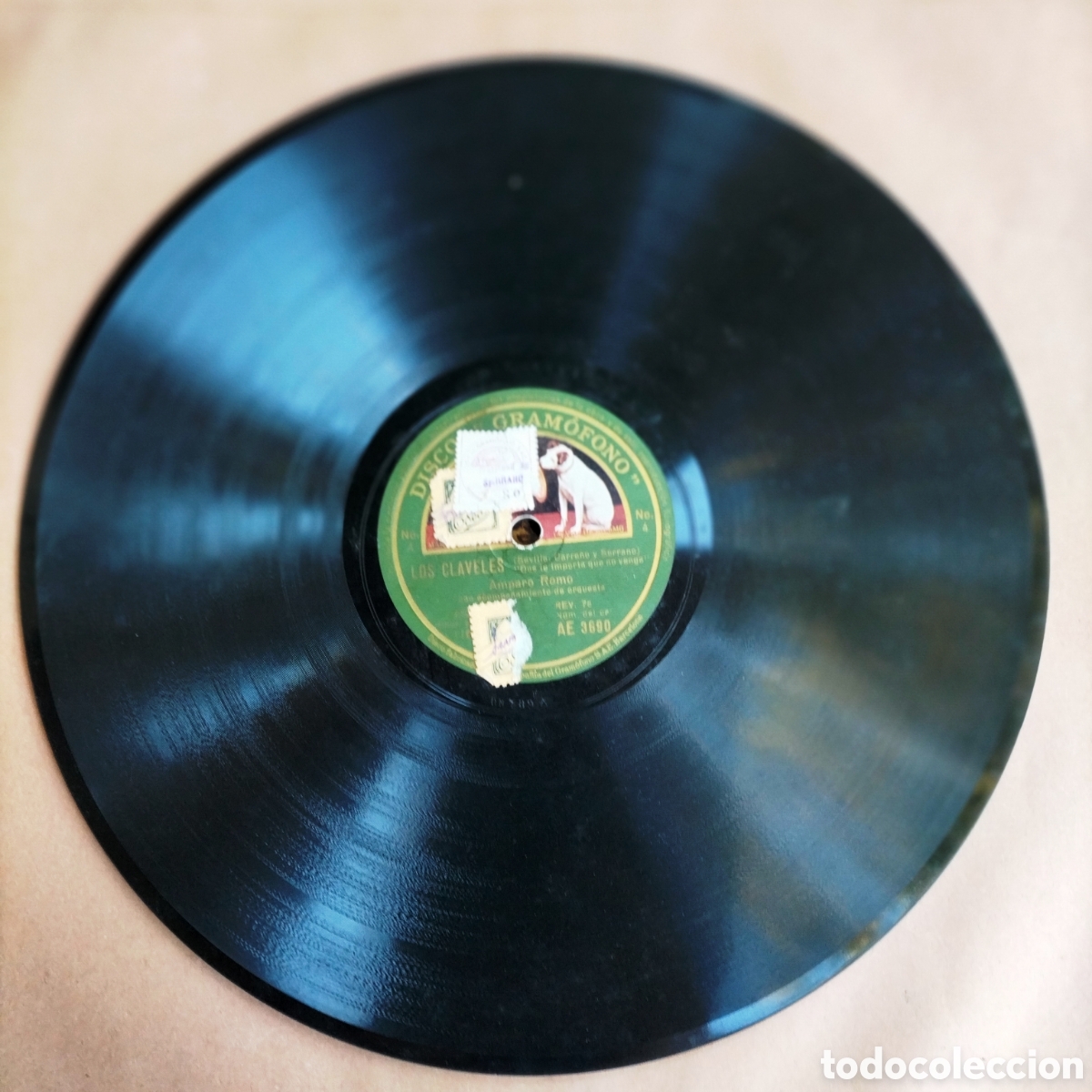 Discos de pizarra: ANTIGUO DISCO DE GRAMOLA LOS CLAVELES - DISCO GRAMOFONO - - Foto 1