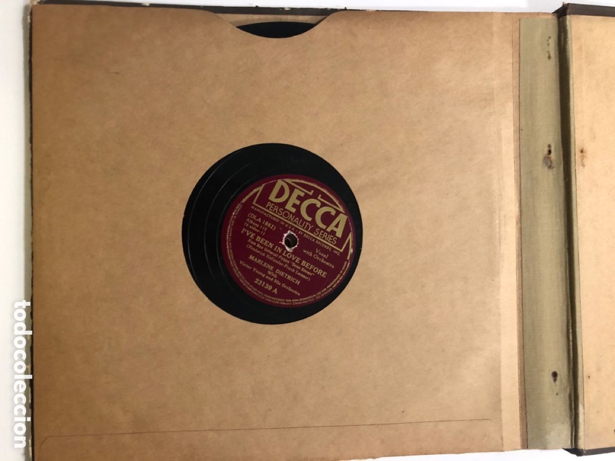 Discos de pizarra: Album decca 3 discos pizarra de marlene dietrich - Foto 7
