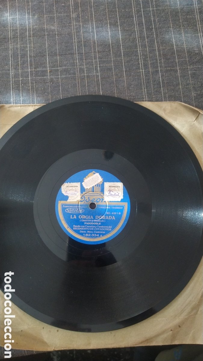 antiguo disco de pizarra jordeon la orgía dorad - Compra venta en  todocoleccion