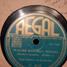 Discos de pizarra: WALTER WINCHELL RHUMBA Y TIBIDABO