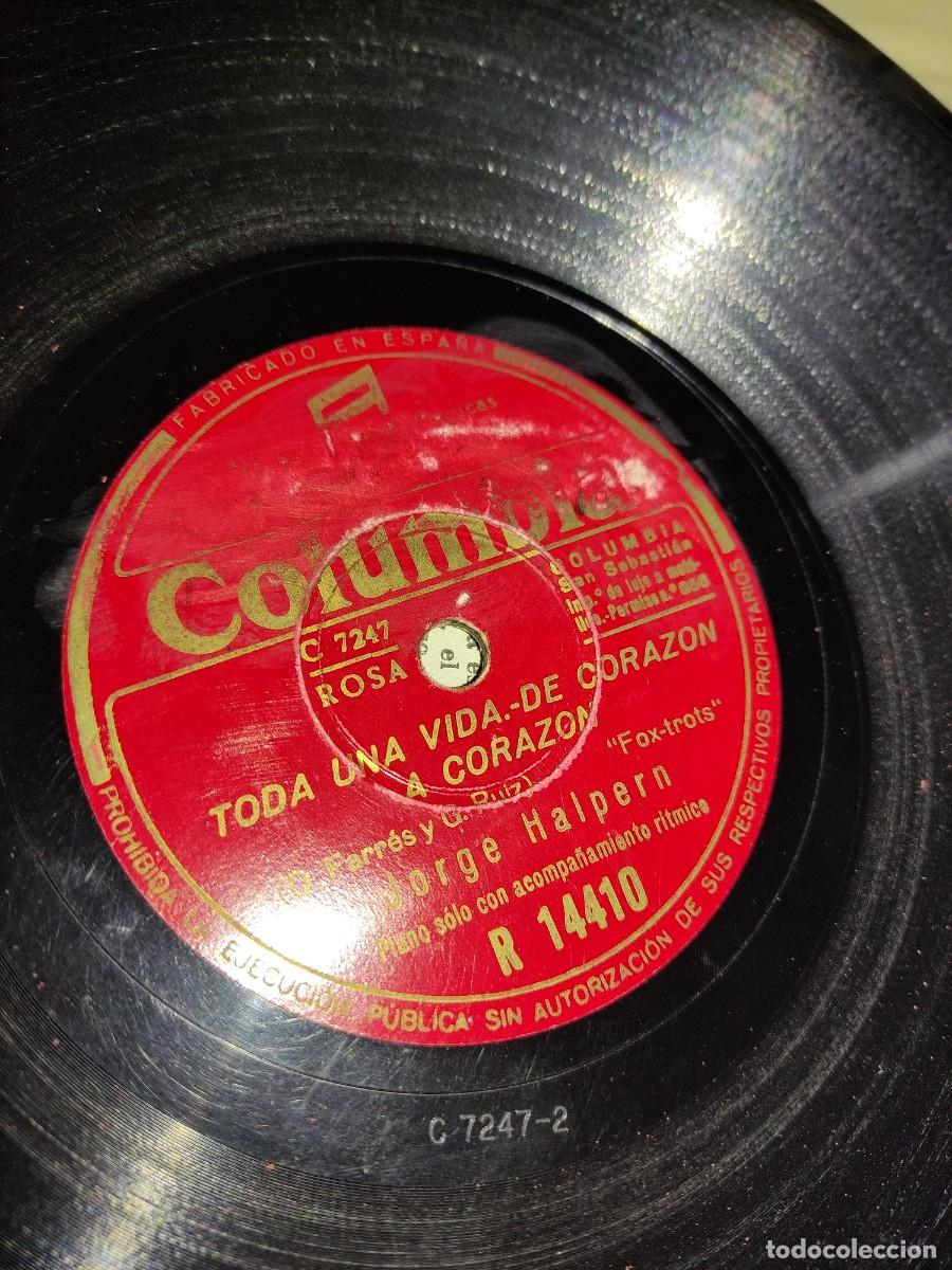 Discos de pizarra: TODA UNA VIDA - DE CORAZON A CORAZON Y YO TE DIRE - Foto 1