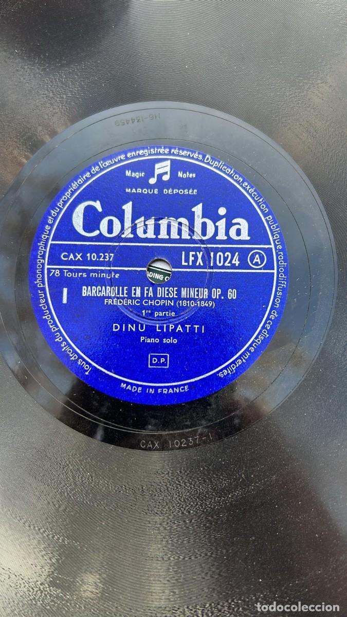 Discos de pizarra: DISCO DE PIZARRA BARCAROLLE EN FA DIESE MINEUR DINU LIPATTI - Foto 1