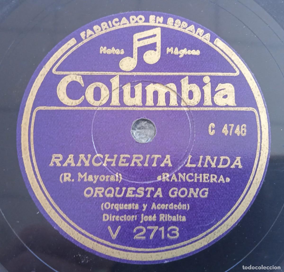 Discos de pizarra: Orquesta Gong. Dirige Jos&eacute; Ribalta. Java/ Ranchera. 78 rpm - Foto 1