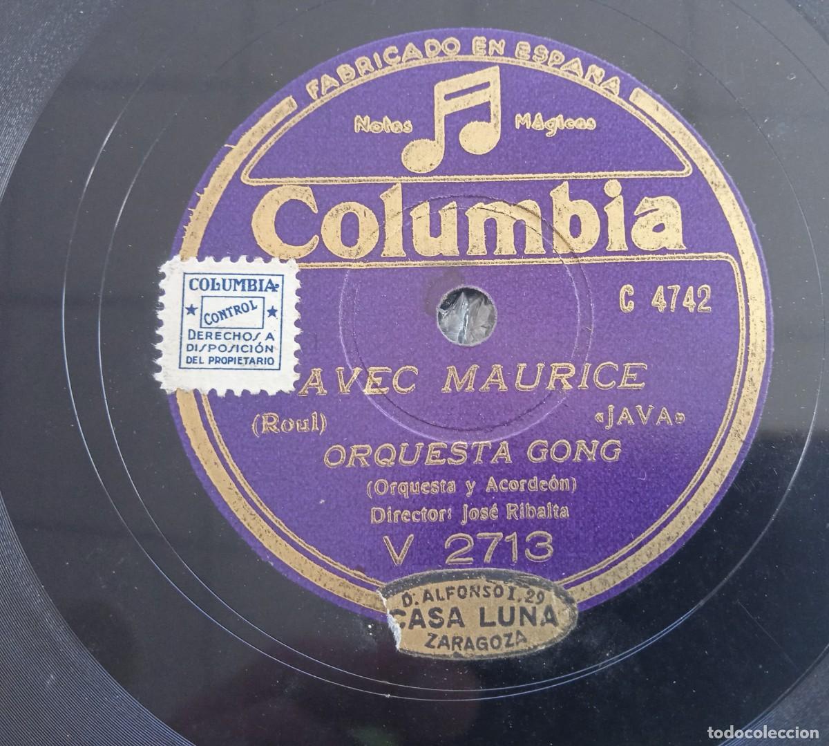 Discos de pizarra: Orquesta Gong. Dirige Jos&eacute; Ribalta. Java/ Ranchera. 78 rpm - Foto 2