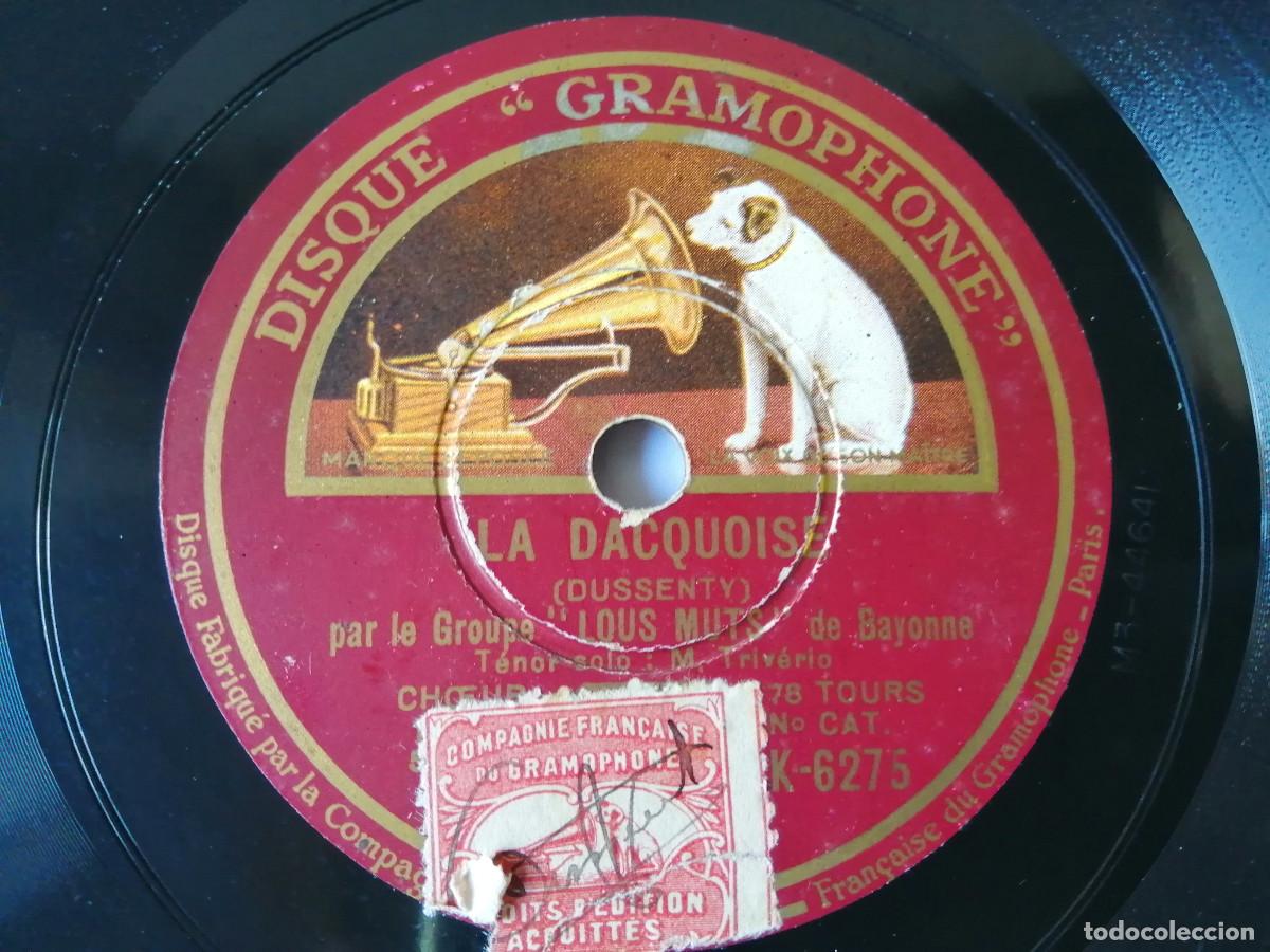 Discos de pizarra: Groupe Lous Muts de Bayonne - La Dacquoise / Maritchu, Chanson populaire Basque - Foto 3