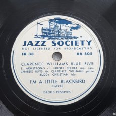Discos de pizarra: JAZZ SOCIETY 78 RPM LOUIS ARMSTRONG Y OTROS