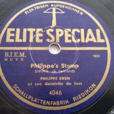 Discos de pizarra: PHILIPPE BRUN Y SU QUINTETO DE JAZZ. 78 RPM