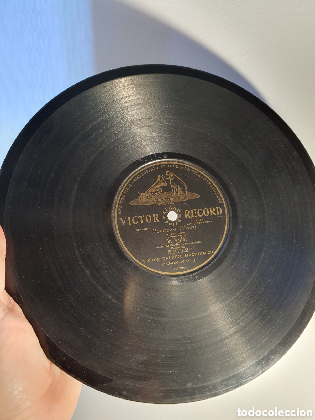 Discos de pizarra: &rdquo;BOHEMIOS&rdquo; de Amadeo Vives. 52172. VICTOR RECORD - Foto 3