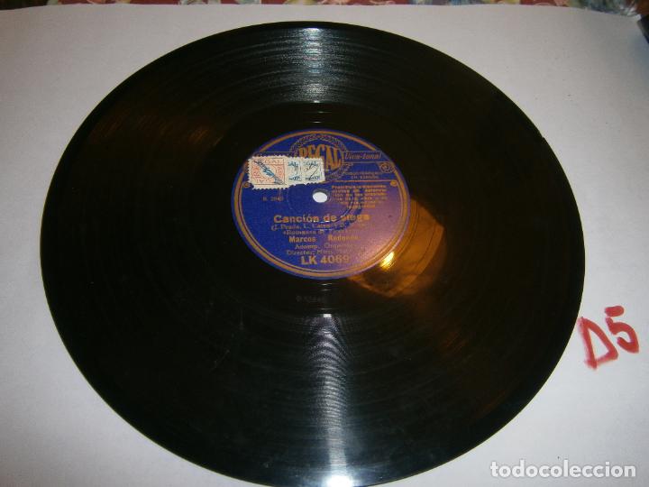 Discos de pizarra: ANTIGUO DISCO DE PIZARRA - MARCOS REDONDO - DLP6 - Foto 2