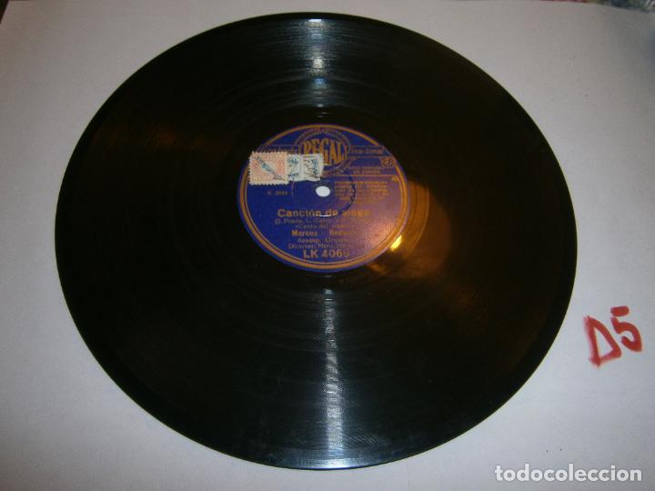 Discos de pizarra: ANTIGUO DISCO DE PIZARRA - MARCOS REDONDO - DLP6 - Foto 1