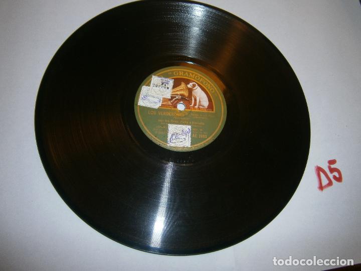 Discos de pizarra: ANTIGUO DISCO DE PIZARRA - LOS VERDERONES - DLP6 - Foto 2