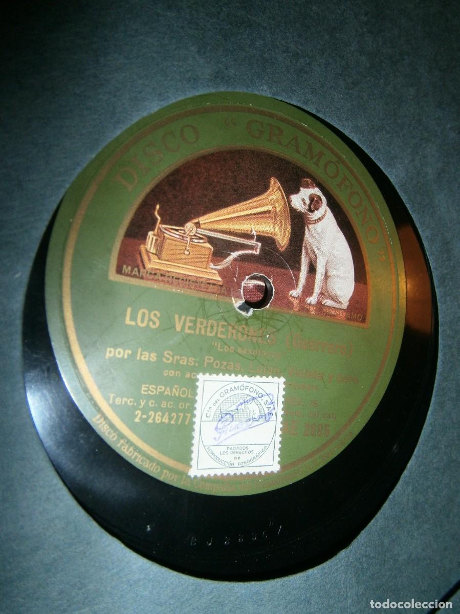 Discos de pizarra: ANTIGUO DISCO DE PIZARRA - LOS VERDERONES - DLP6 - Foto 3