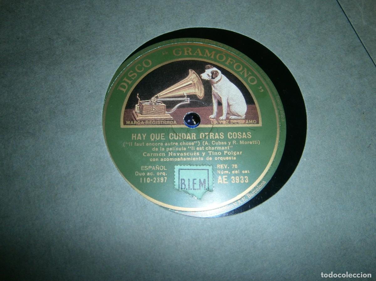 Discos de pizarra: ANTIGUO DISCO DE PIZARRA - CARMEN NAVASCUES - DLP6 - Foto 3
