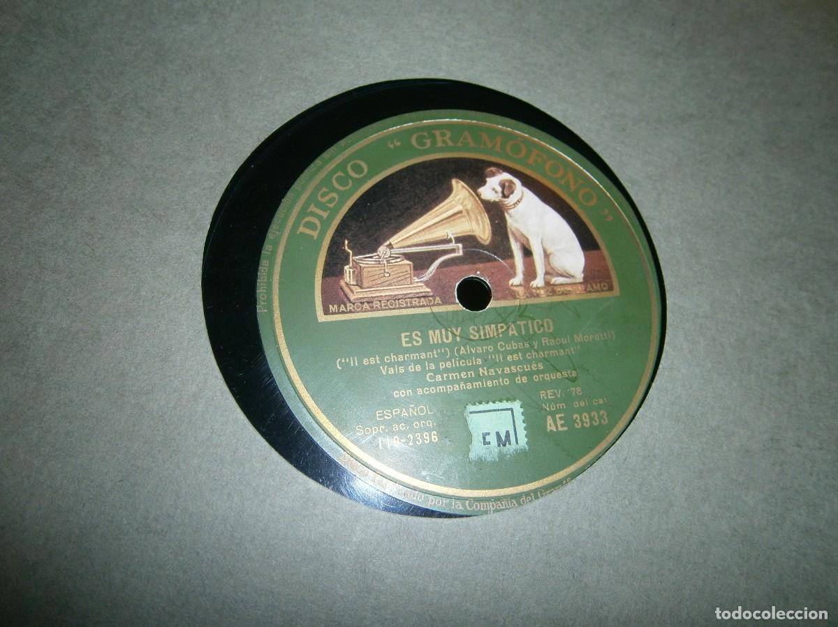 Discos de pizarra: ANTIGUO DISCO DE PIZARRA - CARMEN NAVASCUES - DLP6 - Foto 4