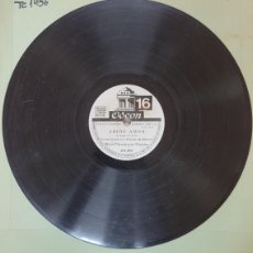 Discos de pizarra: DISCO 78 RPM - ODEON - MARIO VISCONTI Y SU ORQ. - ADIÓS AMOR / MELODÍAS DEL DANUBIO - GRAMÓFONO