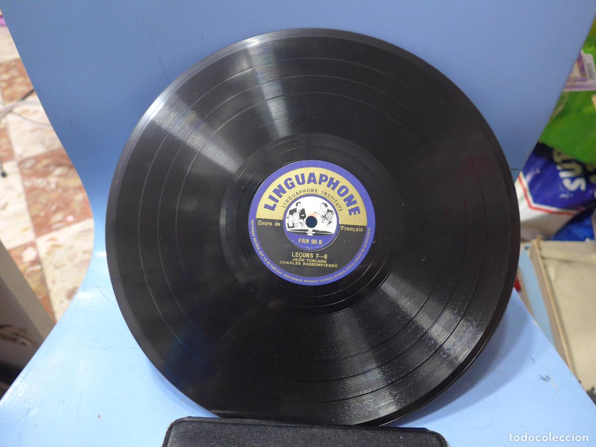 Discos de pizarra: CURSO DE FRANCES EN UN DISCO DE PIZARRA DE PHILIPS LINGUAPHONE - Foto 3
