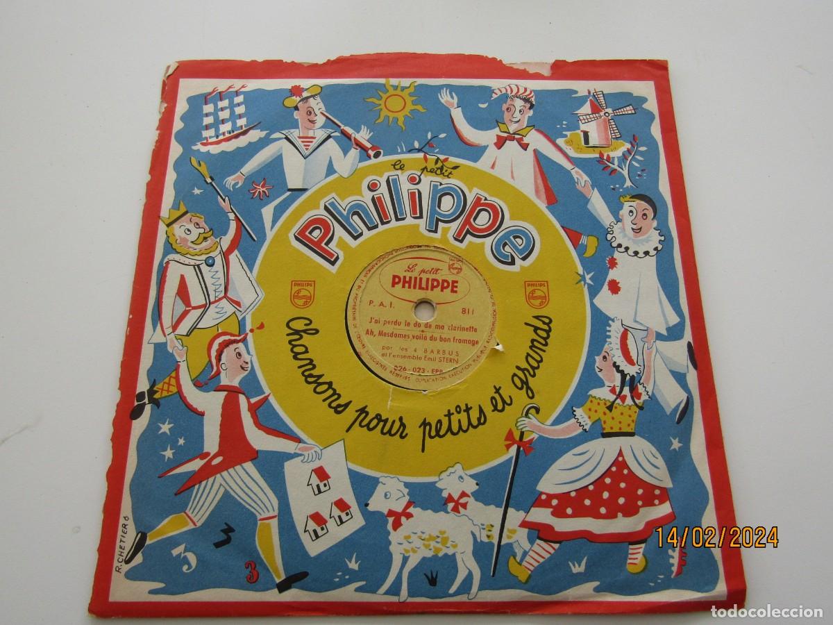 Discos de pizarra: ANTIGUO MINI DISCO PHILIPP DE PIZARRA DE 20 CTM - Foto 1