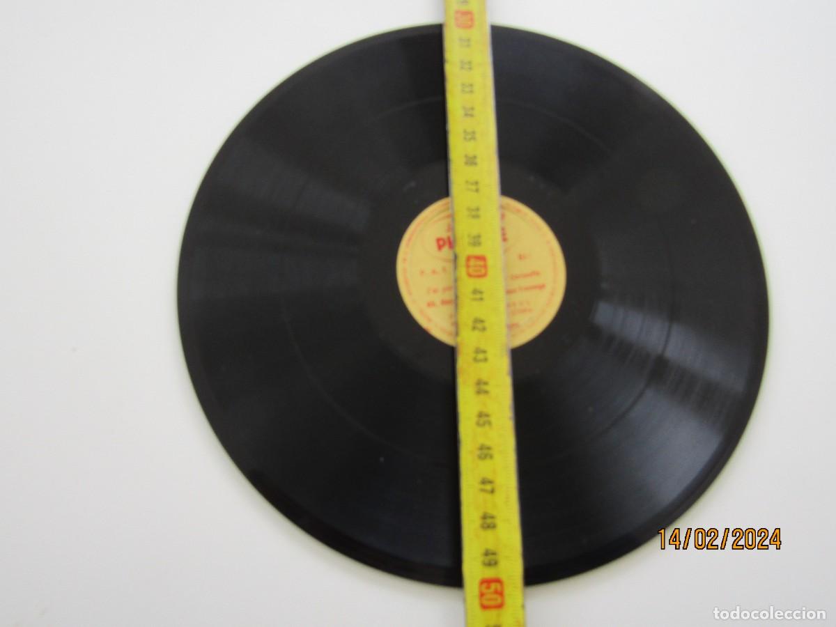 Discos de pizarra: ANTIGUO MINI DISCO PHILIPP DE PIZARRA DE 20 CTM - Foto 2