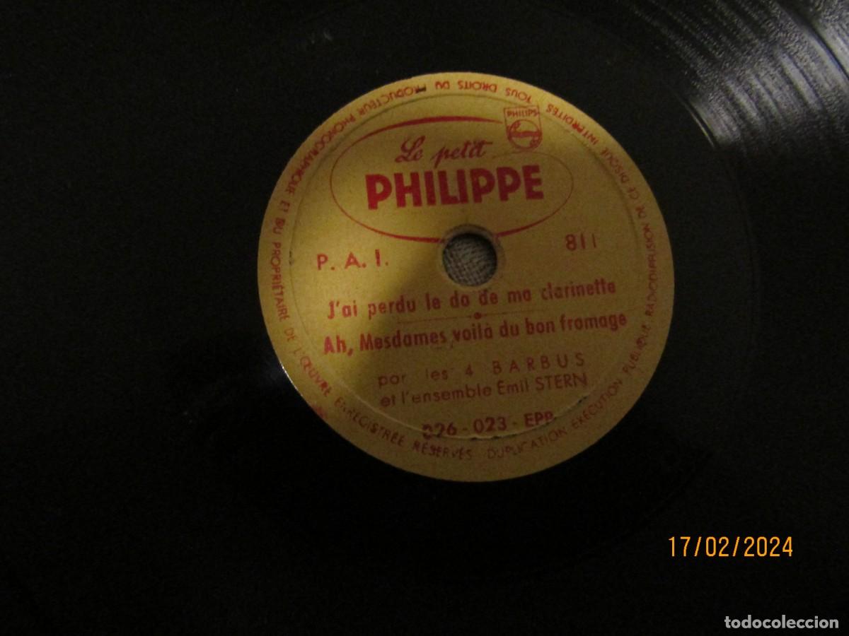 Discos de pizarra: ANTIGUO MINI DISCO PHILIPP DE PIZARRA DE 20 CTM - Foto 4