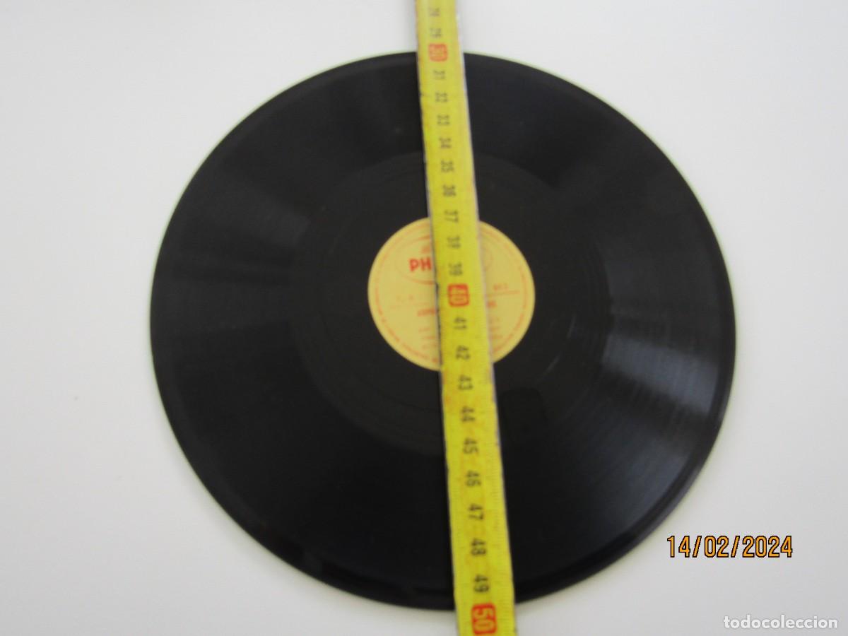 Discos de pizarra: ANTIGUO MINI DISCO PHILIPP DE PIZARRA DE 20 CTM - Foto 2