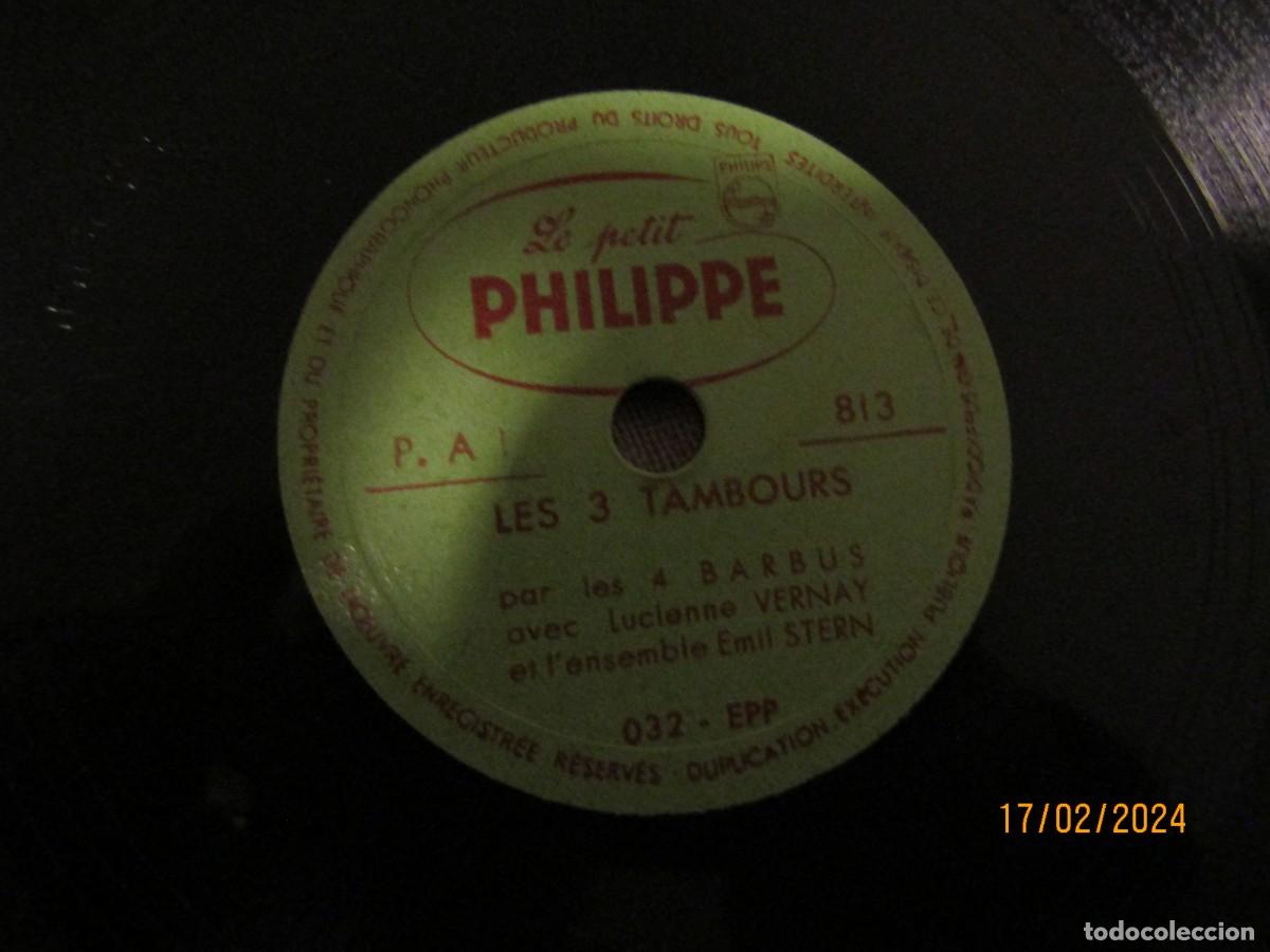 Discos de pizarra: ANTIGUO MINI DISCO PHILIPP DE PIZARRA DE 20 CTM - Foto 4