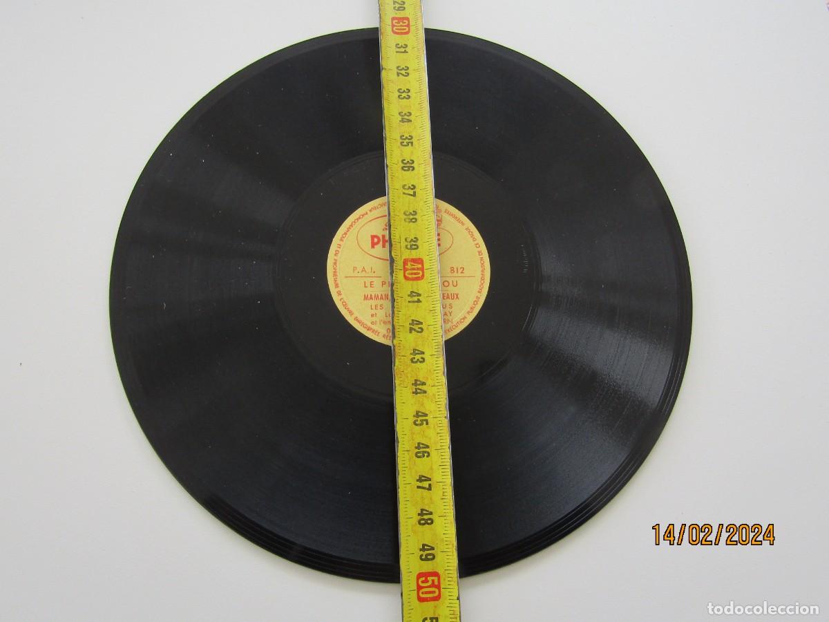 Discos de pizarra: ANTIGUO MINI DISCO PHILIPP DE PIZARRA DE 20 CTM - Foto 1