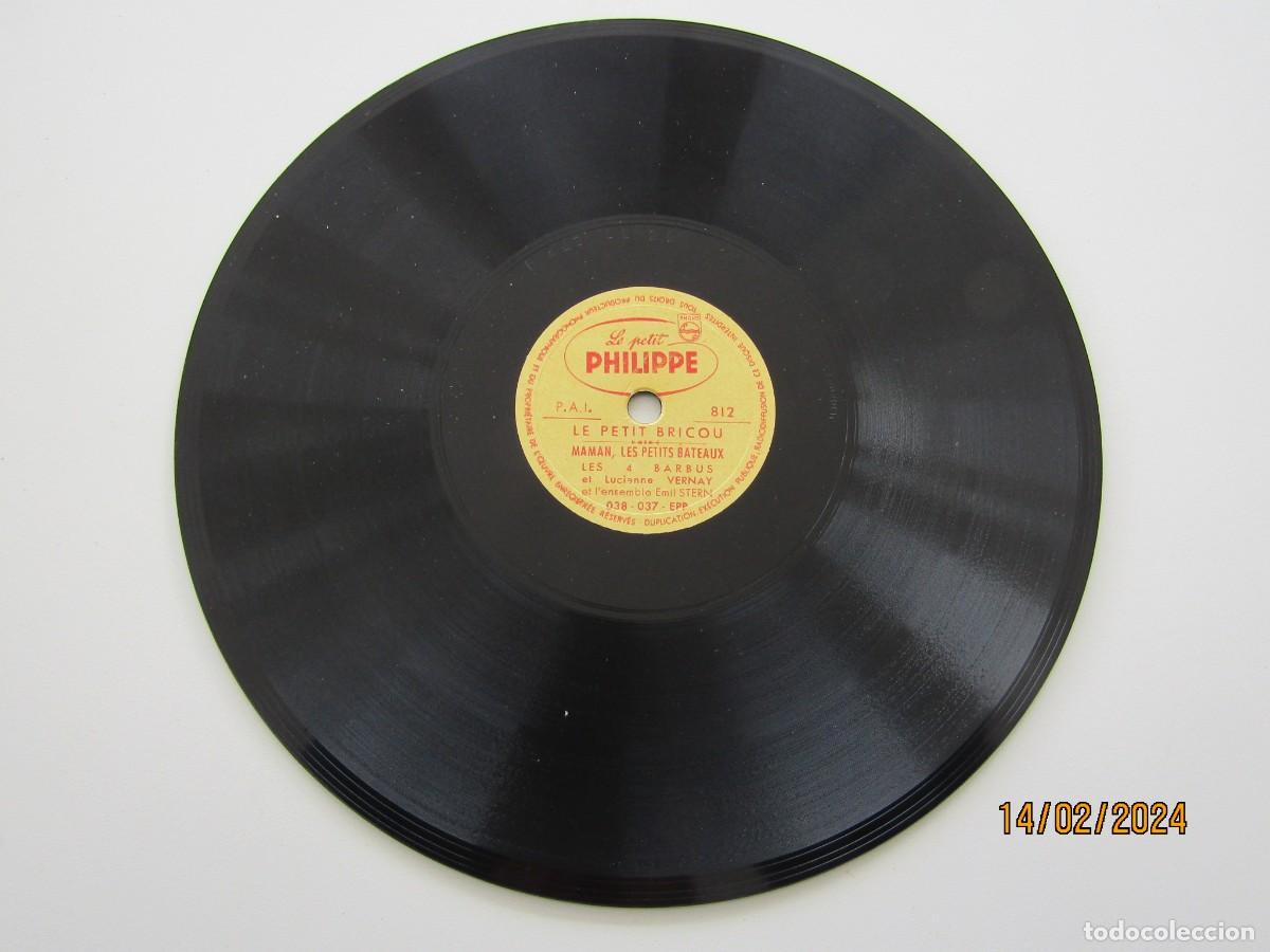 Discos de pizarra: ANTIGUO MINI DISCO PHILIPP DE PIZARRA DE 20 CTM - Foto 2