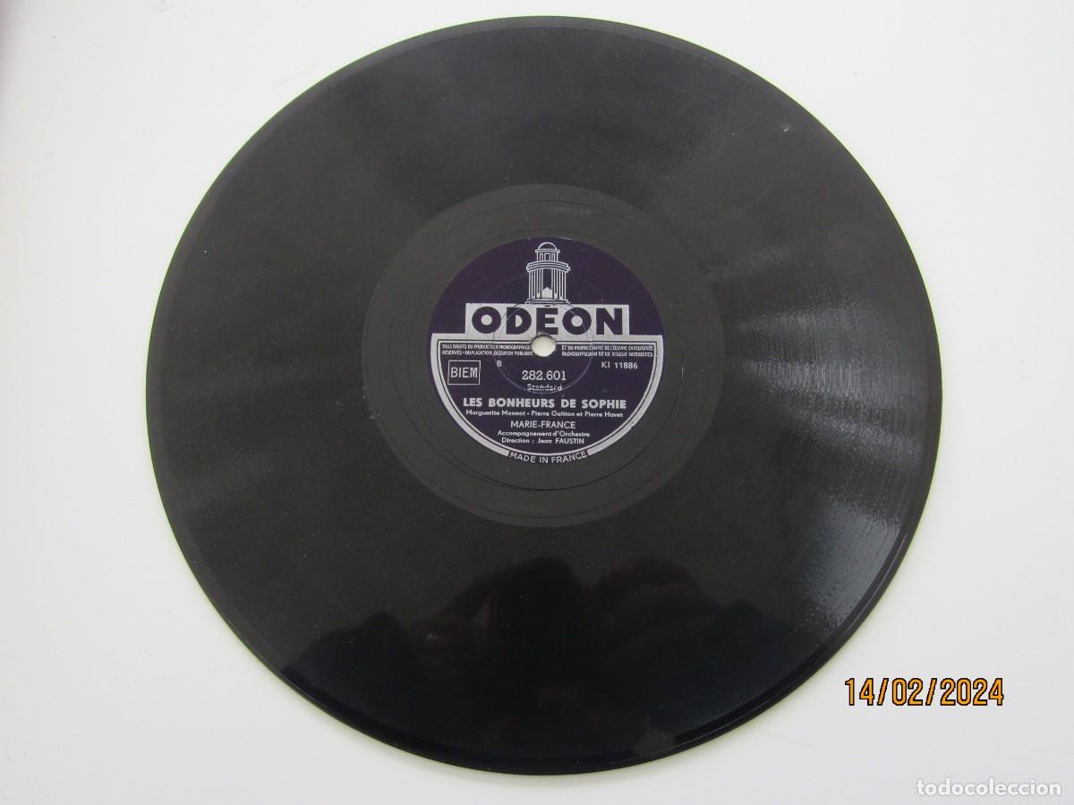 Discos de pizarra: Disco pizarra gram&oacute;fono Odeon frances - Foto 2