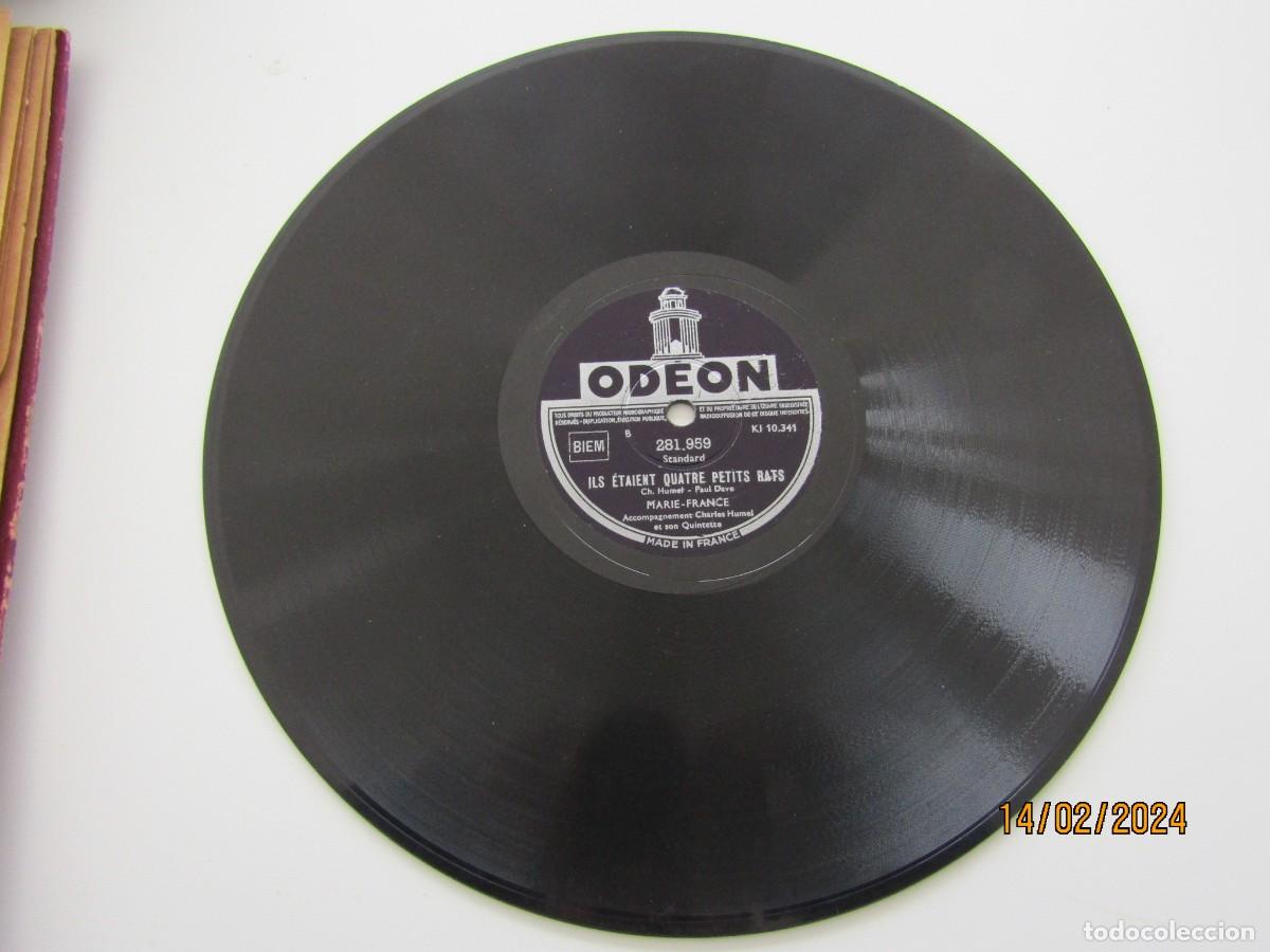 Discos de pizarra: Disco pizarra gram&oacute;fono ODEON frances - Foto 2