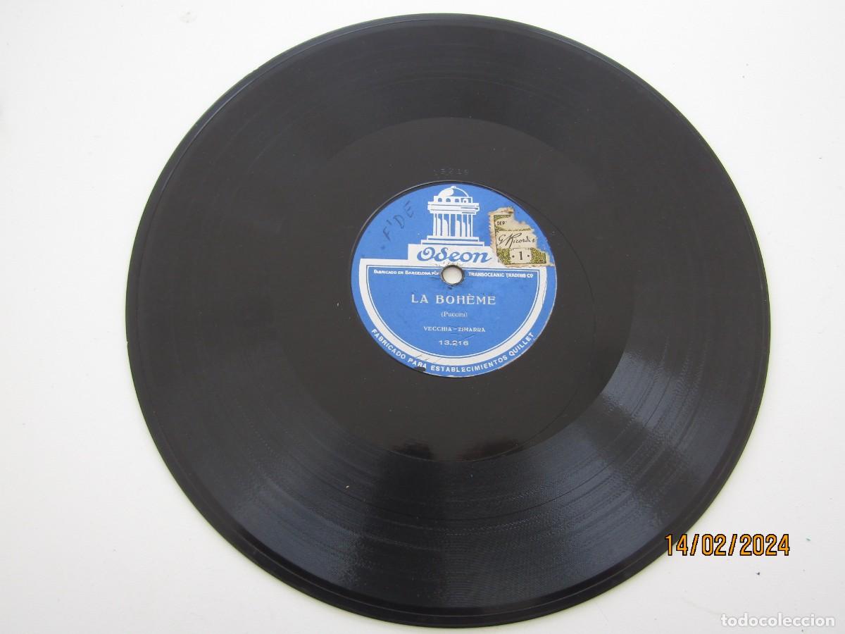 Discos de pizarra: Disco pizarra gram&oacute;fono ODEON BARCELONA - Foto 2