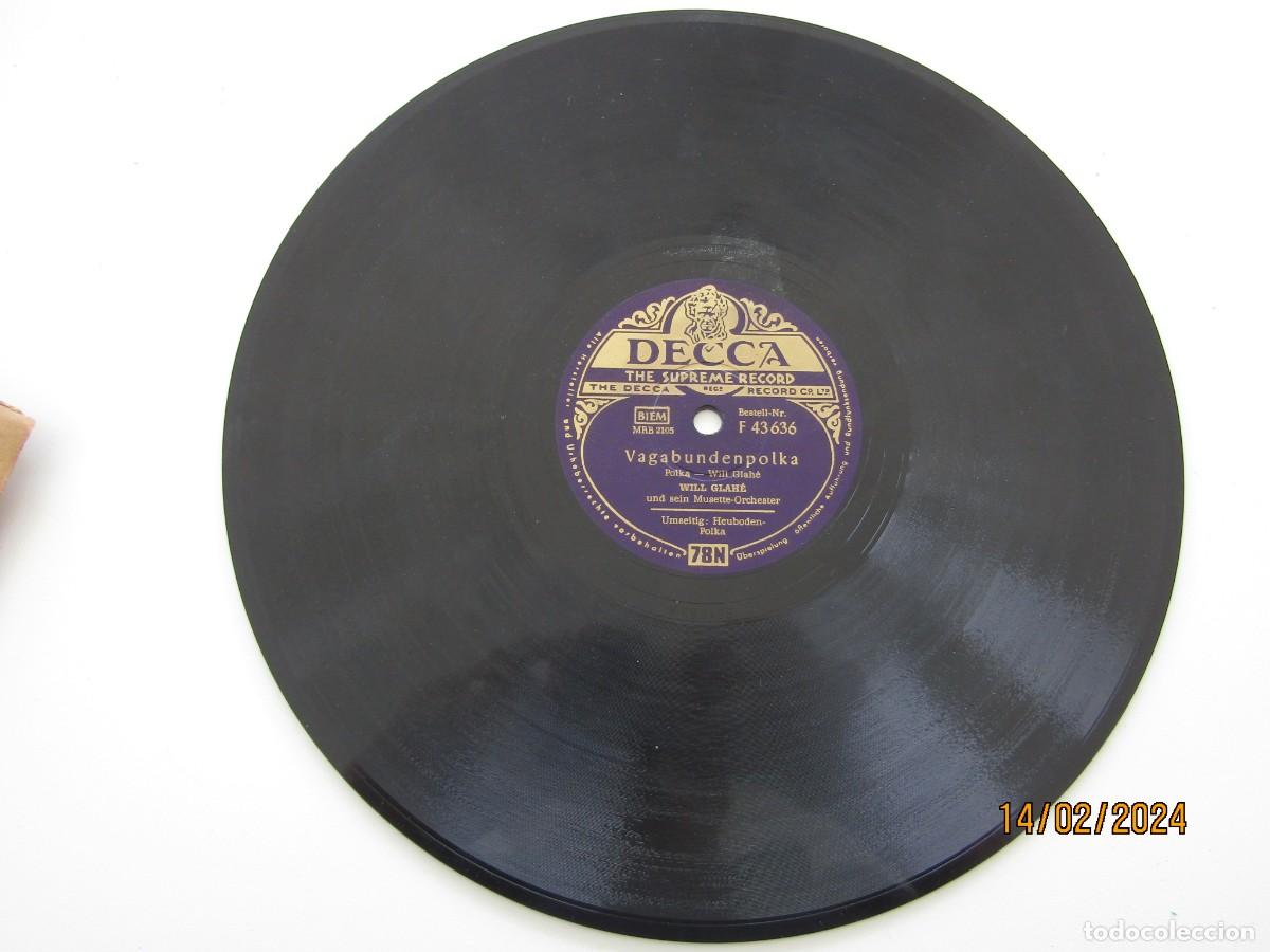 Discos de pizarra: Disco pizarra gram&oacute;fono DECCA FRACES - Foto 3