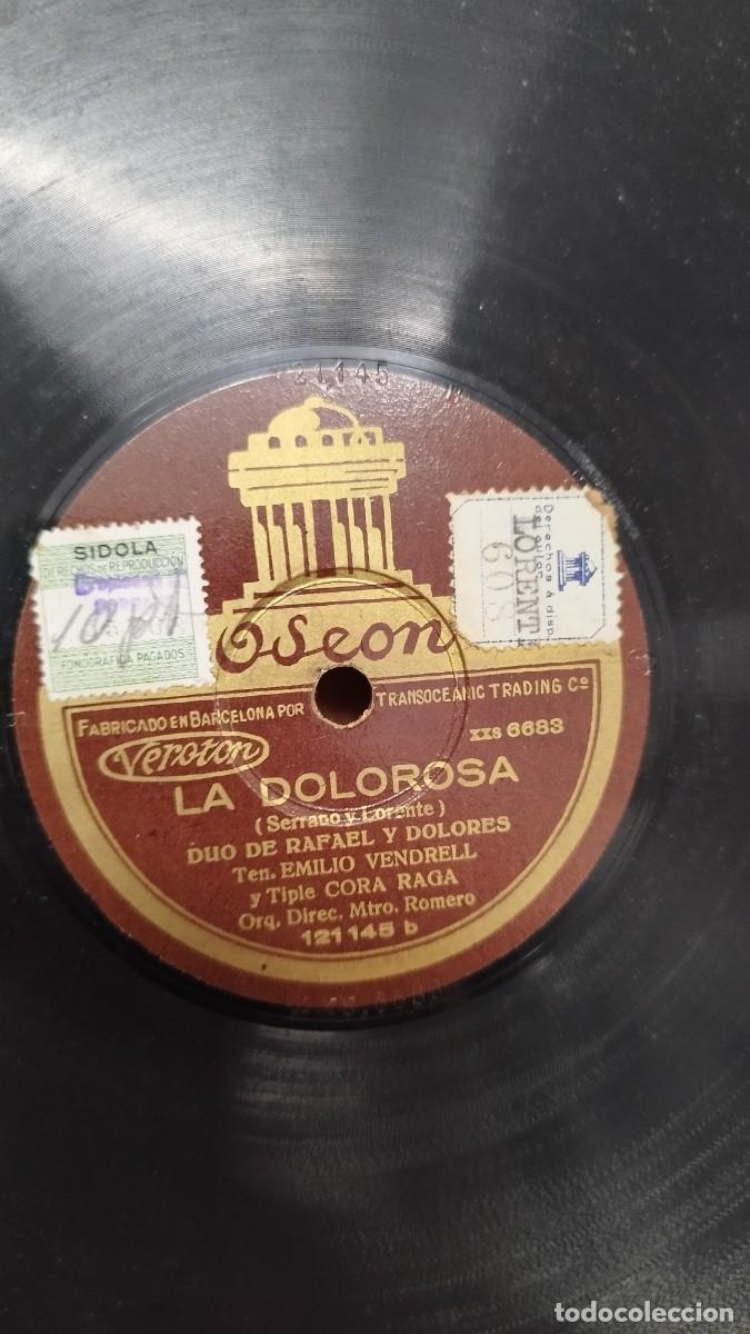 Discos de pizarra: La Dolorosa,Serrano y Lorente.Vinilo Gram&oacute;fono 10&rdquo; pizarra - Foto 4