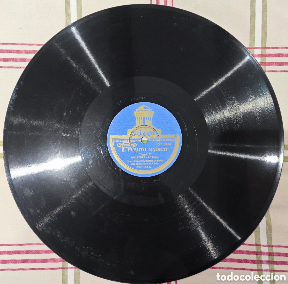 Discos de pizarra: Il flauto magico (Gran Orquesta Sinf&oacute;nica de Par&iacute;s) - Disco pizarra - Foto 2