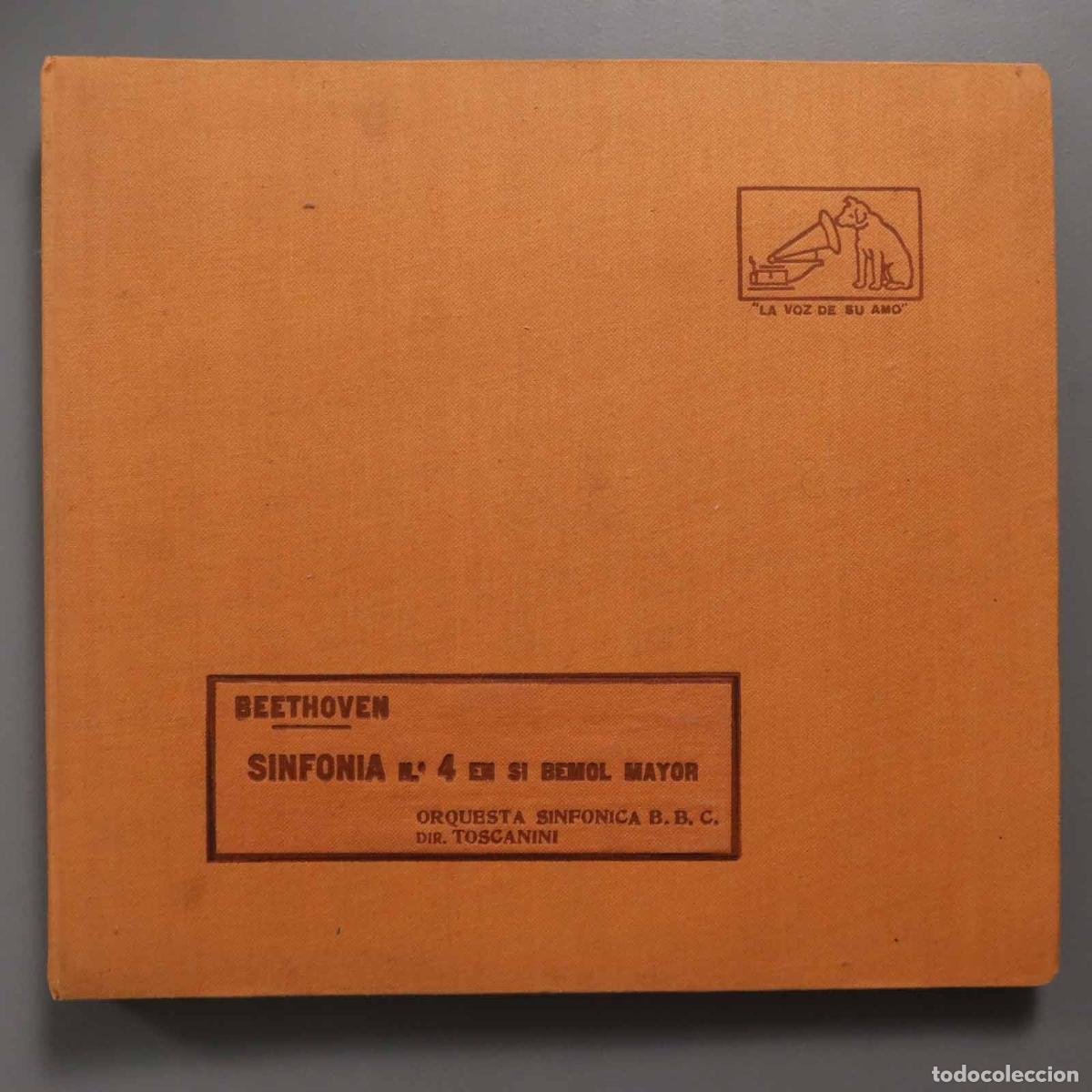 Discos de pizarra: DISCO PIZARRA. SINFONIA 4. COMPLETA. BEETHOVEN. TOSCANINI - Foto 1