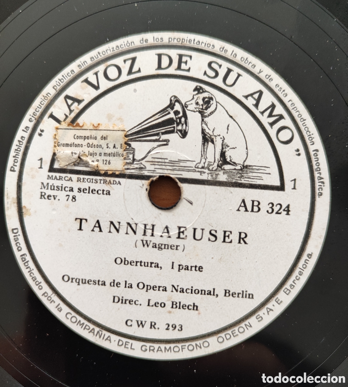 Discos de pizarra: TANNHAEUSER - WAGNER - ORQUESTA OPERA NACIONAL BERLIN - Foto 3