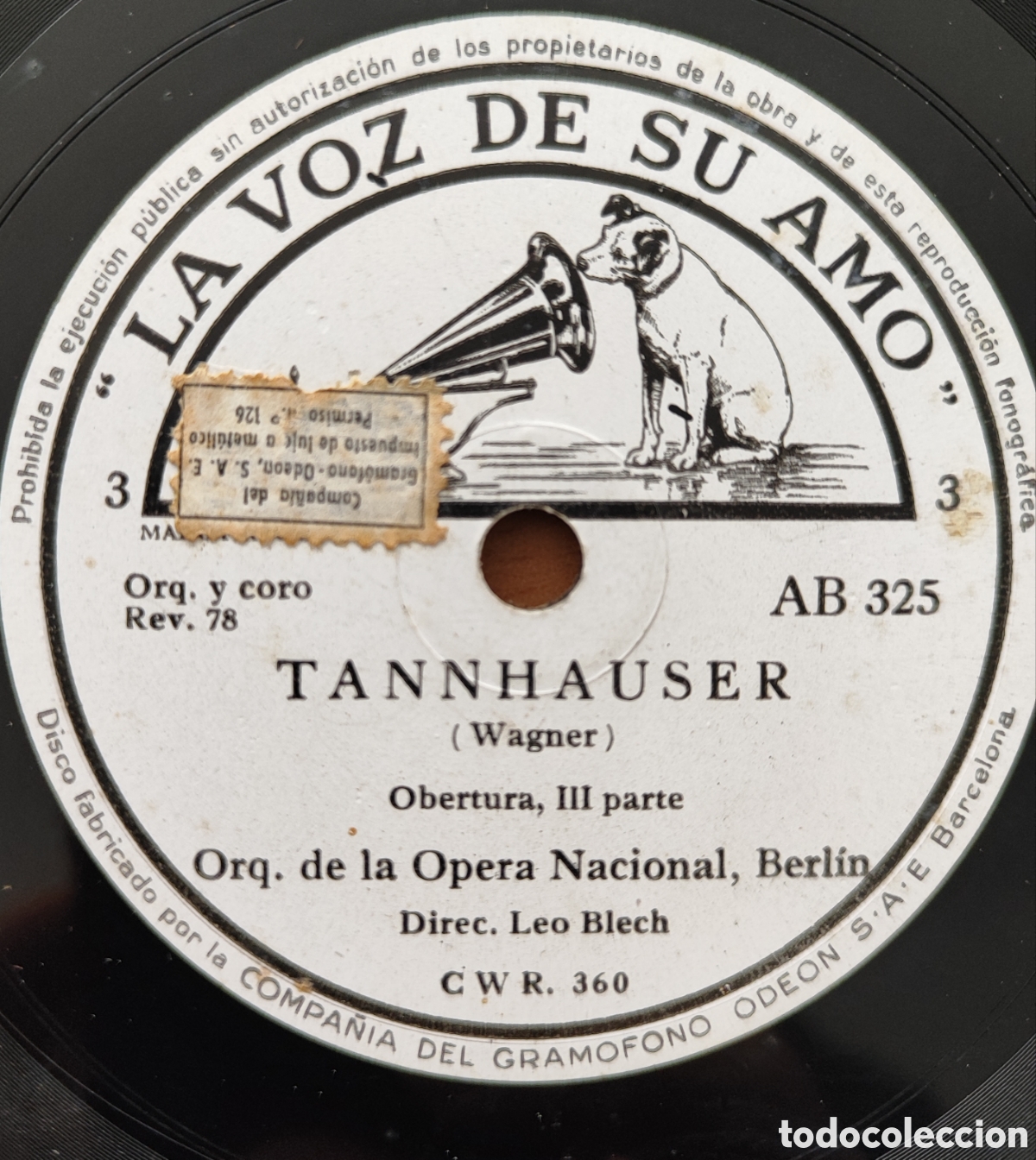 Discos de pizarra: TANNHAEUSER - WAGNER - ORQUESTA OPERA NACIONAL BERLIN - Foto 4